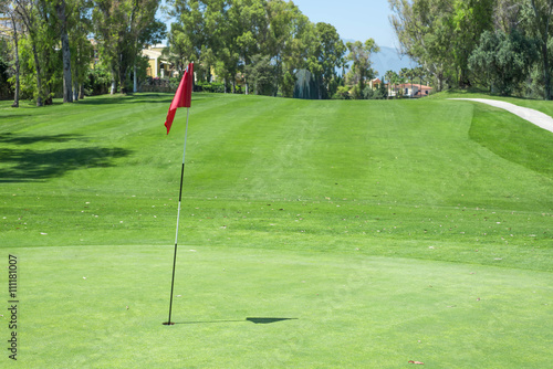 Golf red flag in Marbella, Spain