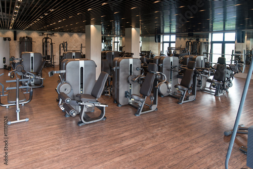 Interior Of New Modern Gym With Equipment