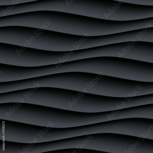 Black panel wavy seamless texture