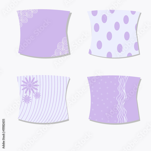 A pillow menu vector illustration. Pillow isolated on white background. A collection of cushions for the interior. Pillows for design stock vector