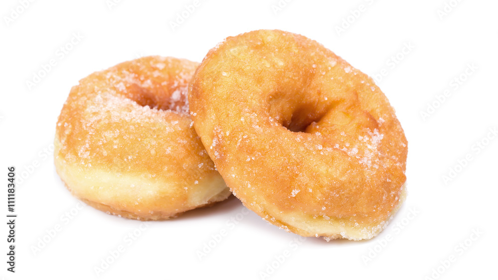 Sugary donut isolated on a white background