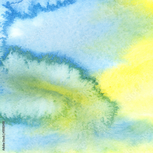 Abstract colorful watercolor background on paper © Ron Dale