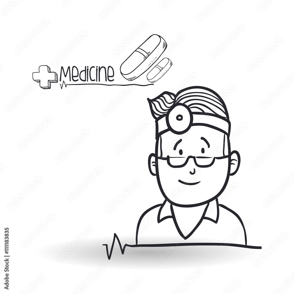 Medical care design. health care icon. sketch illustration Medical care design. health care icon. sketch illustration