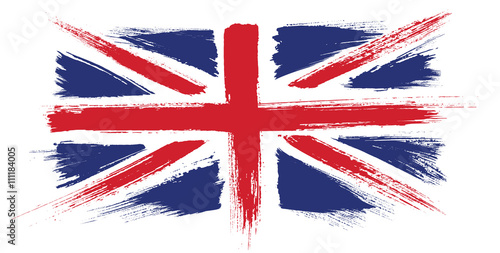 Watercolor painted flag of Great Britain