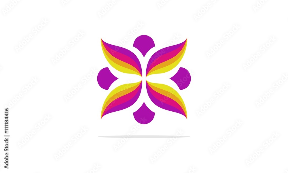 lotus flower abstract logo