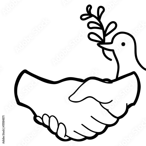 Help design. hand icon. flat illustration