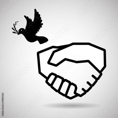 Help design. hand icon. flat illustration