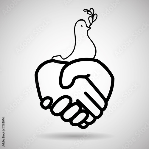 Help design. hand icon. flat illustration