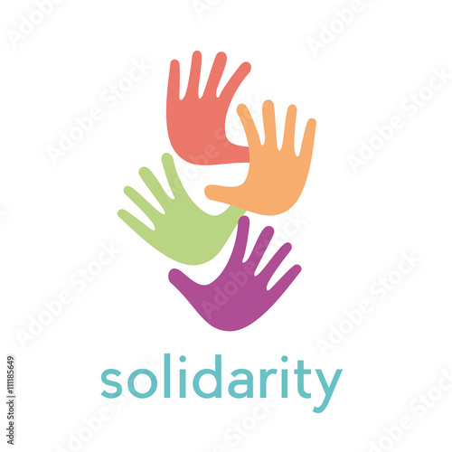 Vector sign teamwork with hands