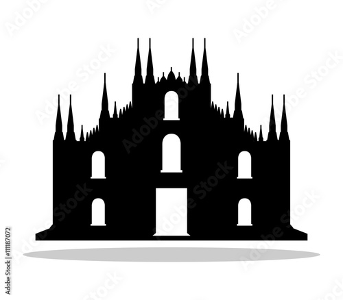 Fotografia silhouette Milan Cathedral