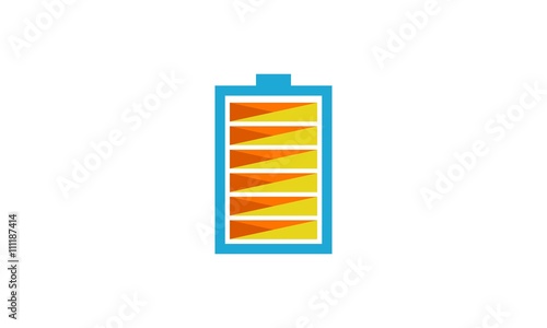 Battery charging sign icon logo