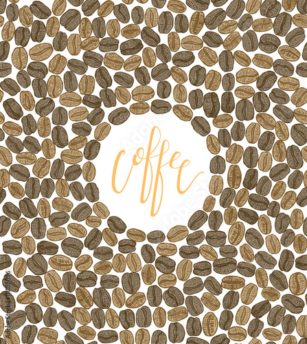 vector coffee hand-drawn template