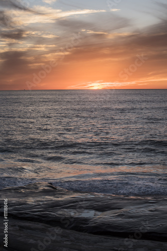 Pacific ocean sunset in California in Windansea beach in San Diego © Andriy Blokhin