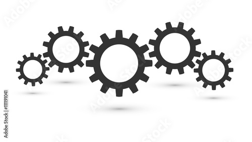 black gears icon