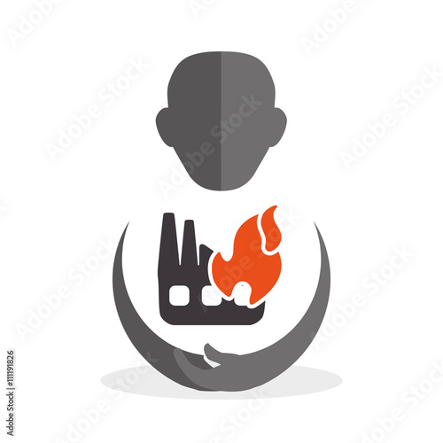 Insurance design.  protection concept.  isolated illustration