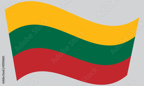 Flag of Lithuania waving