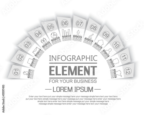 ELEMENT FOR INFOGRAPHIC  TEMPLATE GEOMETRIC FIGURE STIKER RAINBOW THIRD EDITION WHITE