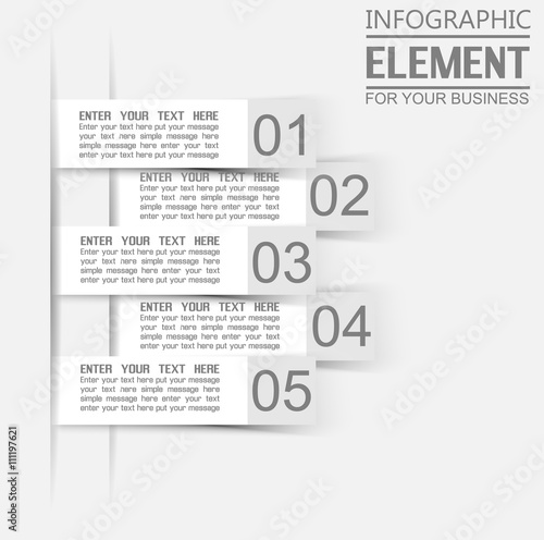 ELEMENT FOR INFOGRAPHIC  TEMPLATE GEOMETRIC FIGURE STIKER WHITE THIRD EDITION
