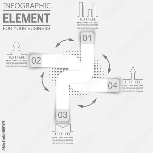 ELEMENT FOR INFOGRAPHIC TEMPLATE GEOMETRIC FIGURE THIRD EDITION WHITE