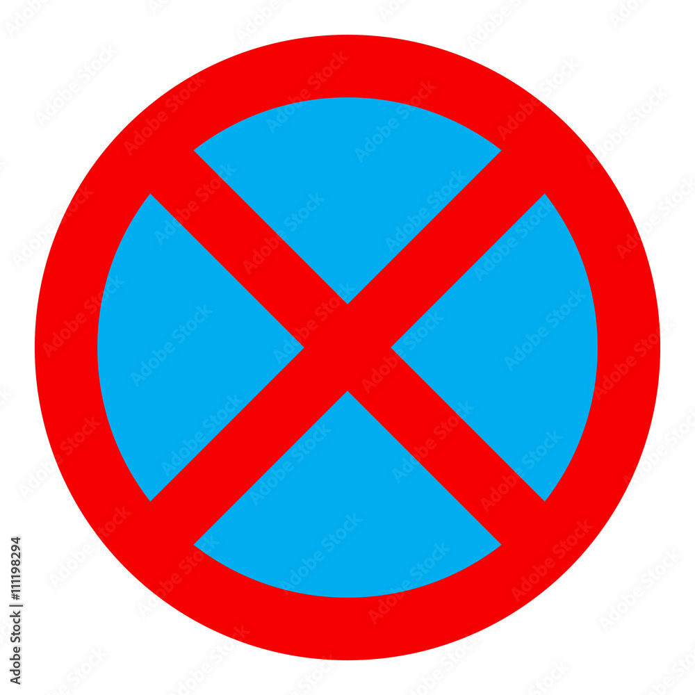 No stopping and parking sign icon, isolated on white background, vector illustration. No stopping and parking sign icon, isolated on white background, vector illustration.