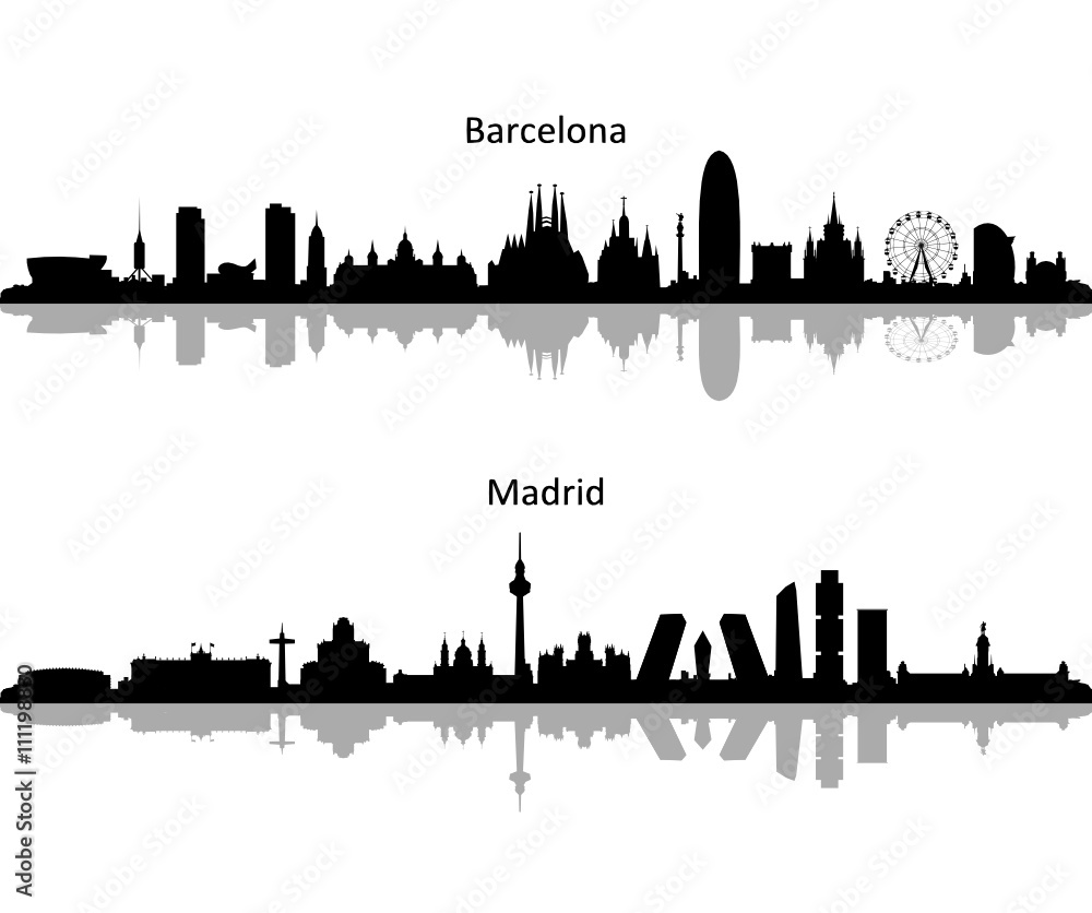 Skyline Barcelona Madrid