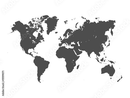 Fototapeta Naklejka Na Ścianę i Meble -  World map silhouette