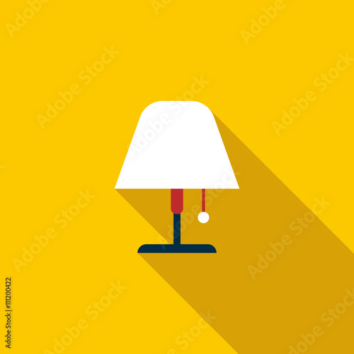 Floor lamp icon, flat style