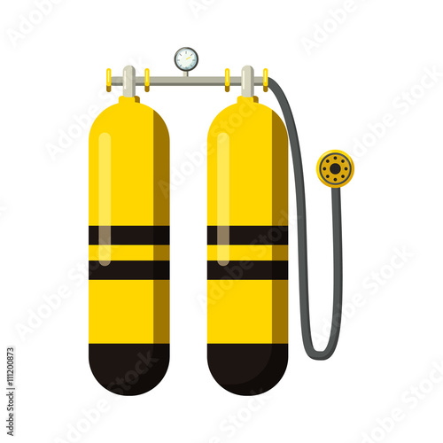 Aqualung icon in cartoon style
