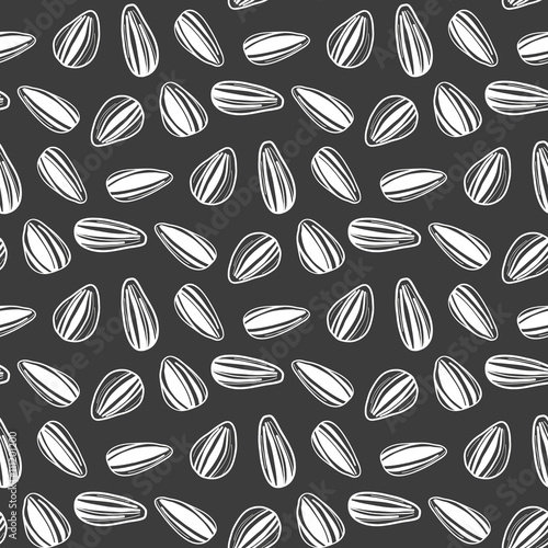 Sunflower seeds seamless pattern