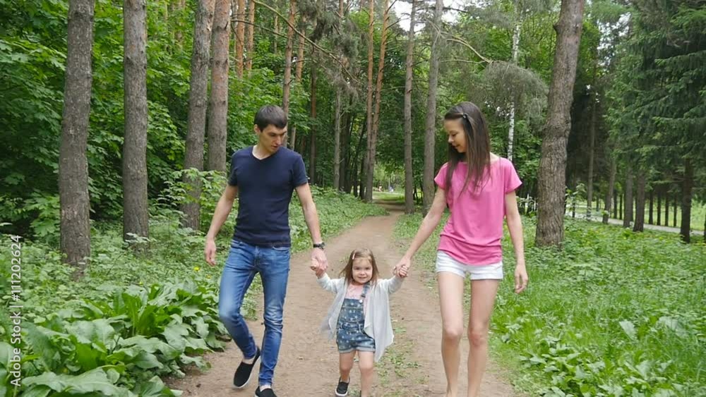 Family walk in the park Family walk in the park