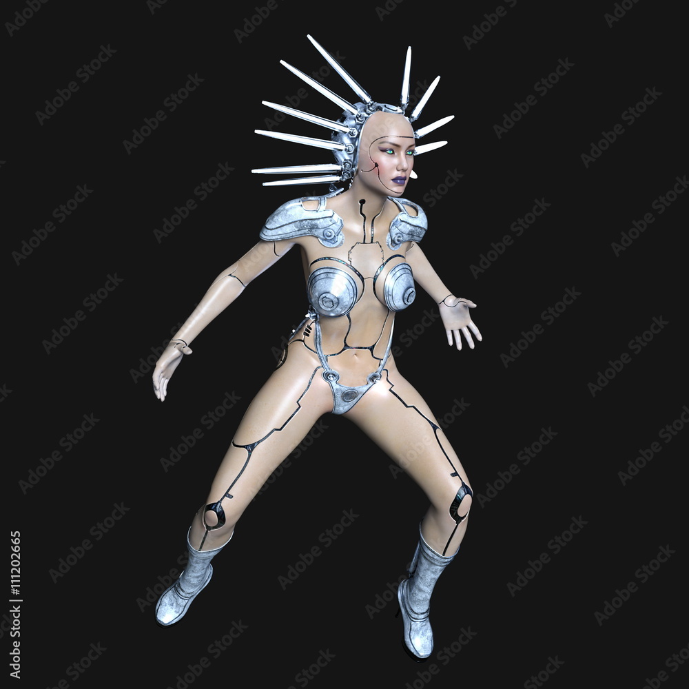 Fototapeta premium 女性ロボット