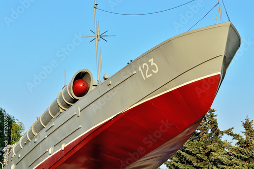 Torpedo boat, a monument to Baltic seamen. Kaliningrad, Russia photo