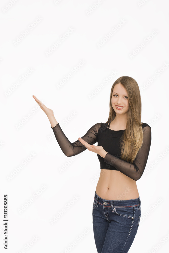 Happy Young Woman Isolated On White Background Happy Young Woman Isolated On White Background