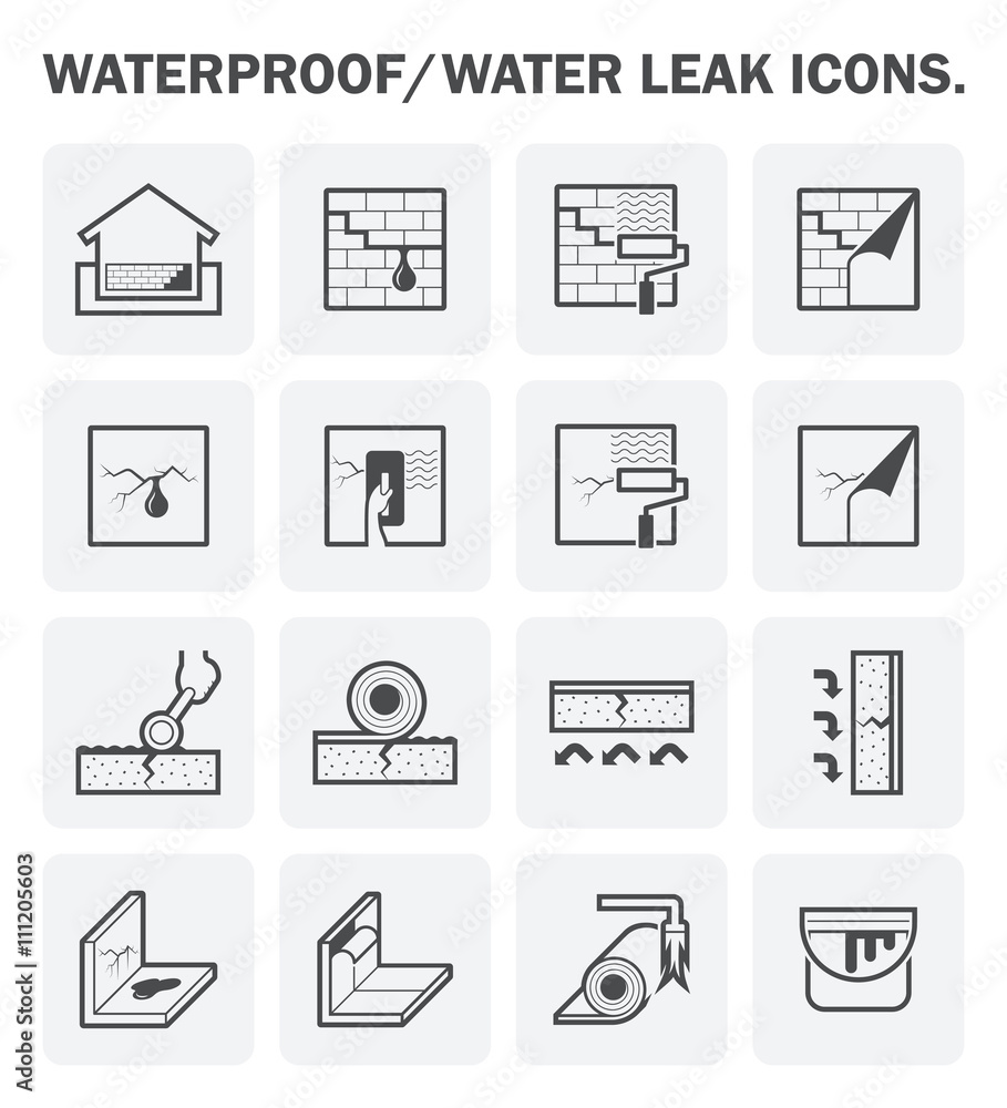 Waterproofing vector icon Waterproofing vector icon