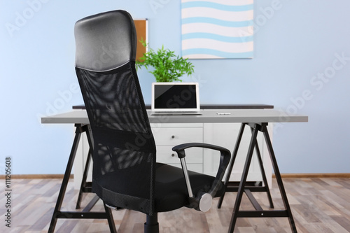 Modern workplace with offic...
