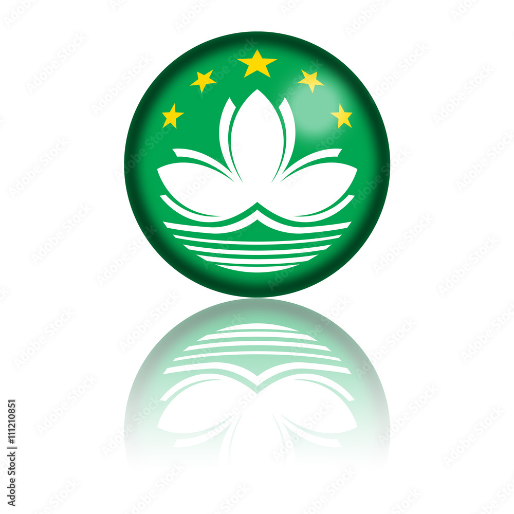 Macau Flag Sphere 3D Rendering Macau Flag Sphere 3D Rendering