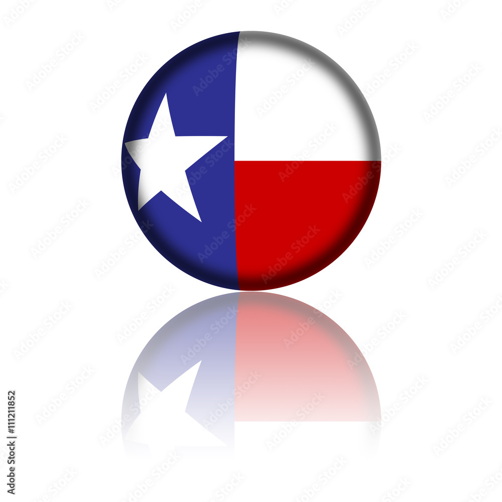 Texas Flag Sphere 3D Rendering