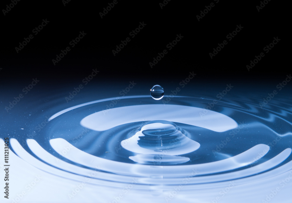 water drop in black background water drop in black background