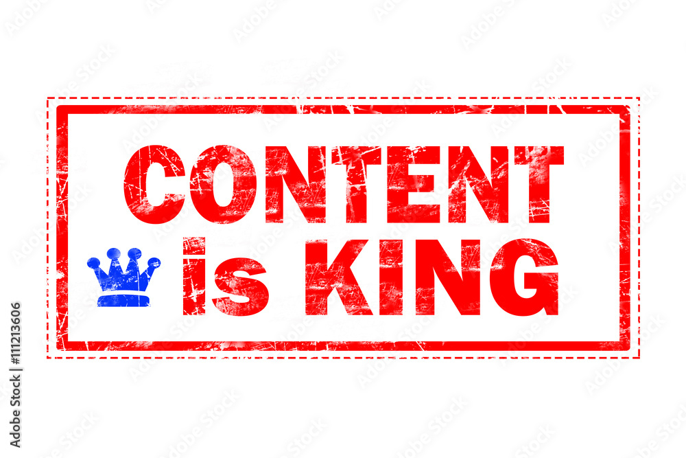 content is king on red grunge rubber stamp content is king on red grunge rubber stamp