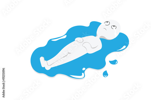 People man sad sinking in tear