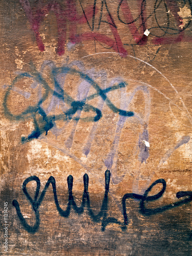 Photography grunge graffiti wall from rome