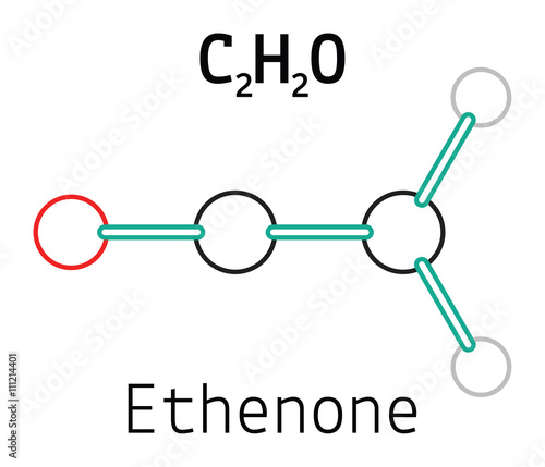 C2H2O ethenone molecule
