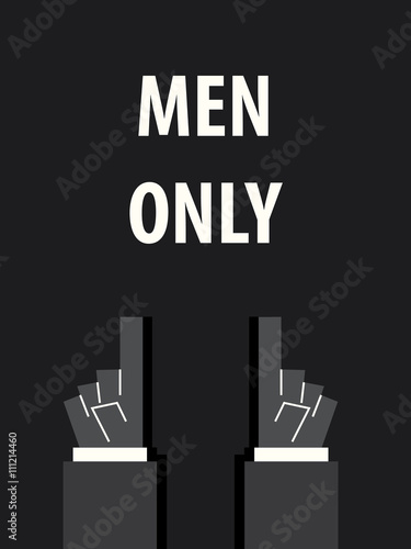 MEN ONLY typography vector illustration