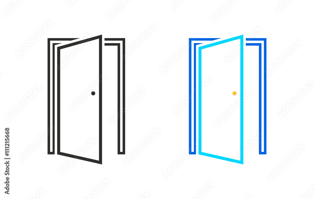 Door - vector icon. Door - vector icon.