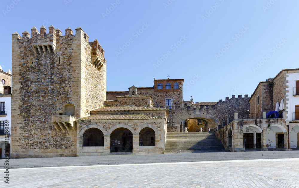 Caceres Extremadura Spain. Bujaco Tower