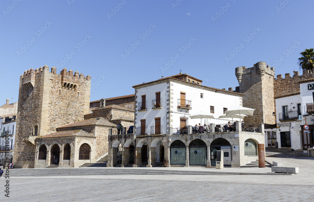 Square of Caceres Extremadura Spain