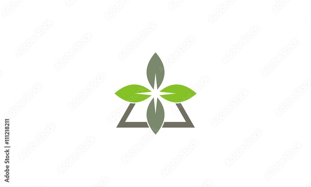 Seasons. Sprout mockup eco logo, green leaf seedling, growing p Seasons. Sprout mockup eco logo, green leaf seedling, growing p