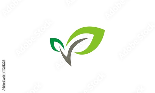 leaf logo for nature symbol. vectore © juliana88