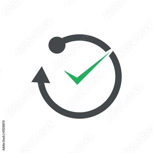 Time Clock vector logo icon