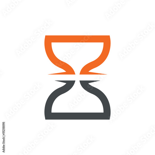 Time Clock vector logo icon